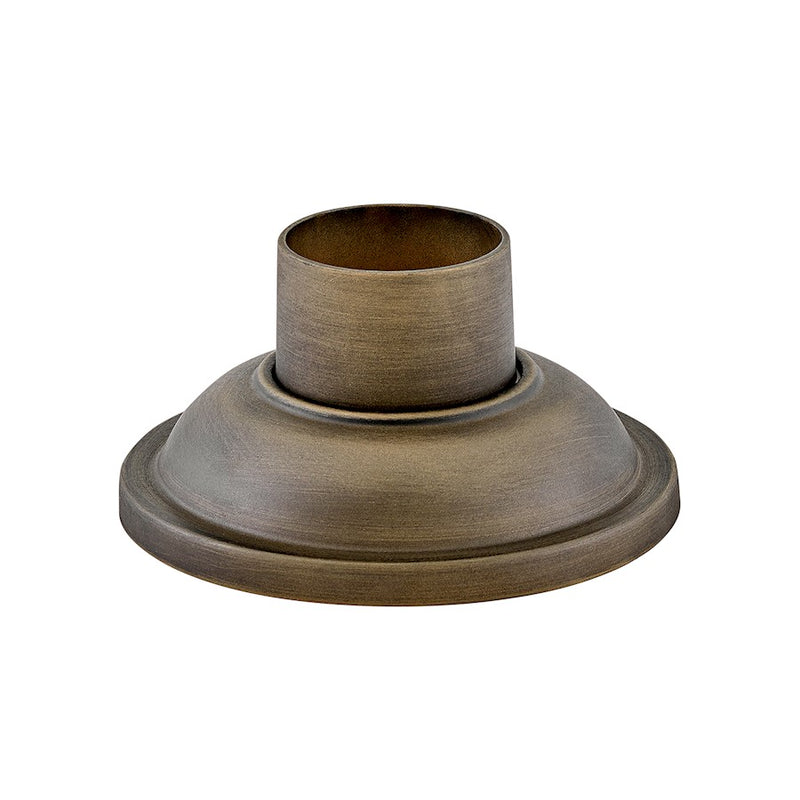Hinkley Pier Mount Base 7in | Outdoor Pier Mount Burnished Bronze Aluminum | Exterior Post & Gate Light Base | 7 x 7 x 2 in | Model 1304BU