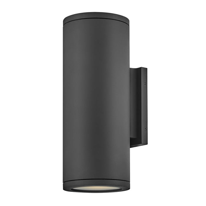Hinkley Lighting Silo 2 Light Outdoor Wall Mount, Black/Etched Lens - 13595BK-LL