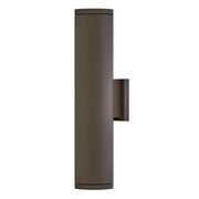 Hinkley Silo 20in 2-Light Outdoor Wall Mount | Modern Architectural Bronze Composite and Inside Etched Glass | Entryway & Covered Porch | Model 13598AZ-LL