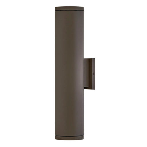 Hinkley Silo 20in 2-Light Outdoor Wall Mount | Modern Architectural Bronze Composite and Inside Etched Glass | Entryway & Covered Porch | Model 13598AZ-LL