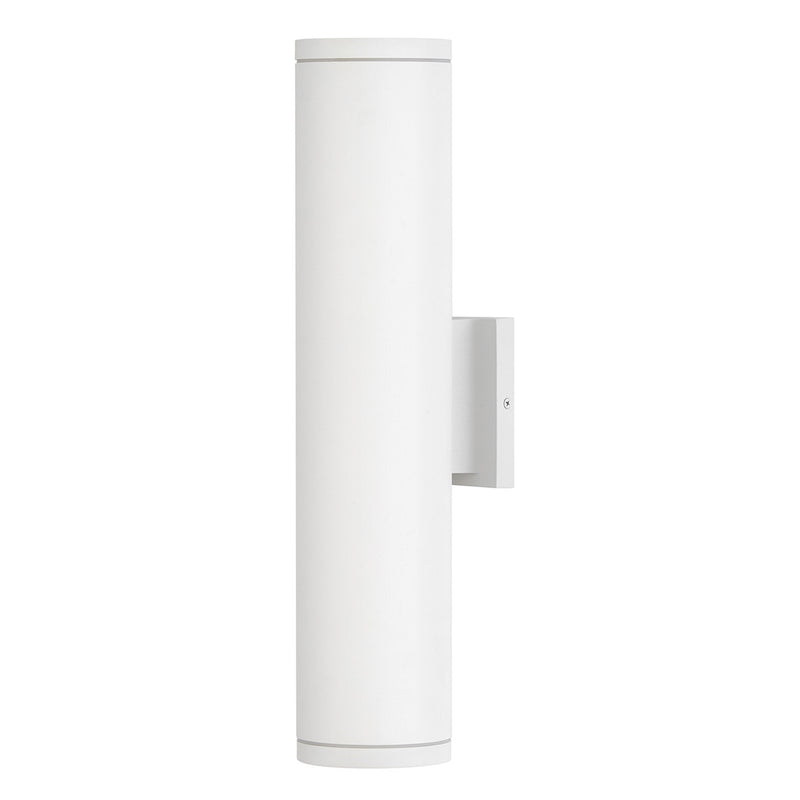Hinkley Silo 20in 2-Light Outdoor Wall Mount | Modern Textured White Composite and Inside Etched Glass | Entryway & Covered Patio | Model 13598TW-LL