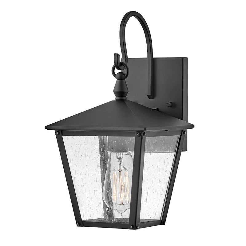 Hinkley Huntersfield 11in 2-Light Outdoor Wall Sconce | Traditional Black Aluminum and Clear Seedy Glass | Covered Patios & Entryways | 11 | Model 14064BK