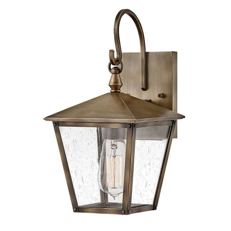Hinkley Huntersfield 11in 2-Light Outdoor Wall Sconce | Traditional Black Aluminum and Clear Seedy Glass | Covered Patios & Entryways | 11 | Model 14064BK