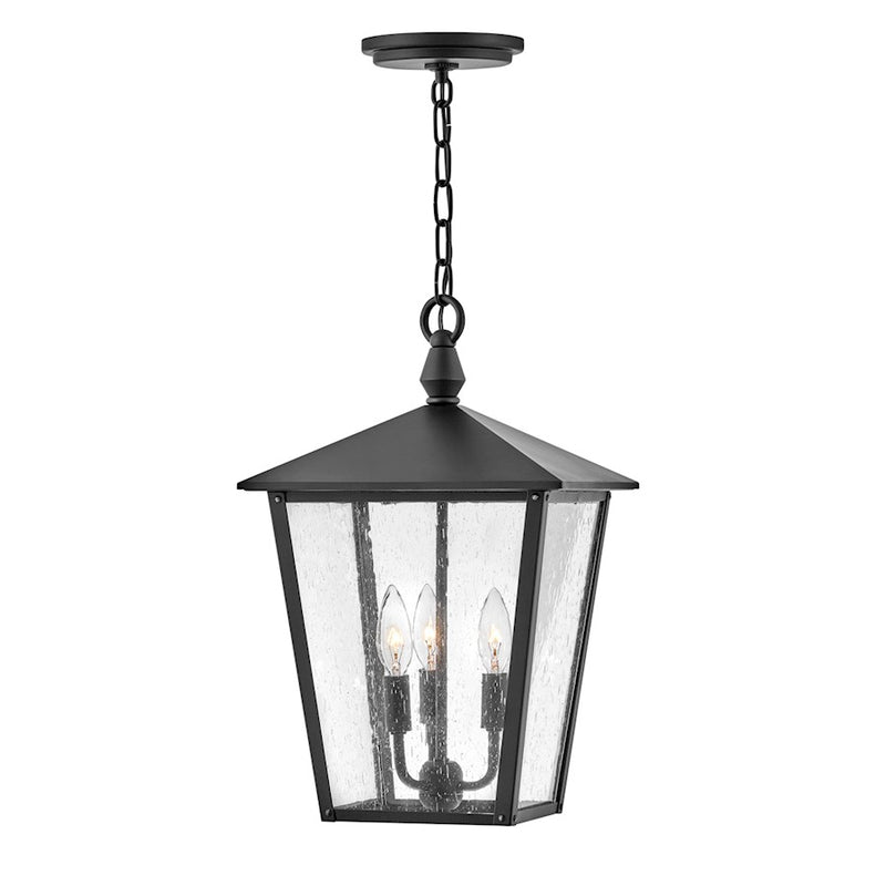 Hinkley Huntersfield 11in 3-Light Outdoor Hanging Lantern | Traditional Burnished Bronze Aluminum and Clear Seedy Glass | Covered Patios & | Model 14062BU