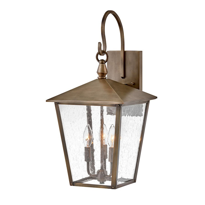 Hinkley Huntersfield 11in 2-Light Outdoor Wall Sconce | Traditional Black Aluminum and Clear Seedy Glass | Covered Patios & Entryways | 11 | Model 14064BK