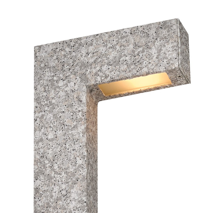 Hinkley Atlantis 1Lt 12V Sm.LED Path Light, Quarry Stone/Clear Etched
