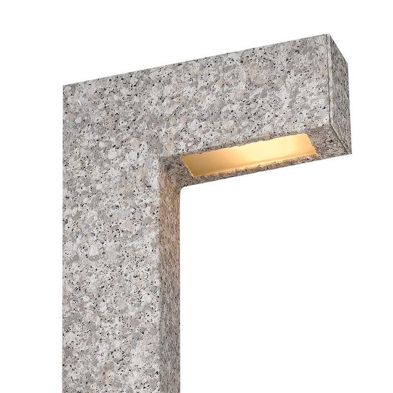 Hinkley Atlantis 16in 1-Light Landscape Path Light | Modern Quarry Stone Aluminum and Clear Etched Glass | Walkway & Garden Accent | Model 15014QS-LL