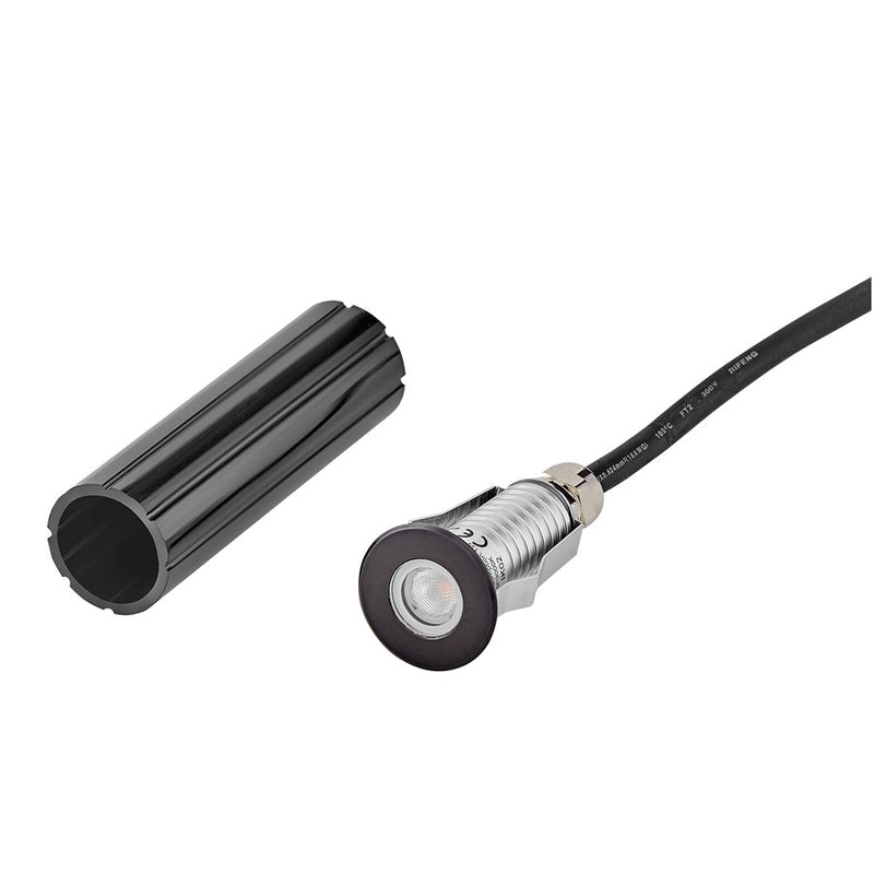 Hinkley Sparta Dot 3in Landscape Inground Light | Modern Stainless Steel Black and Clear Optic Glass | Walkway & Patio Accent | 50 | Model 15074SSB