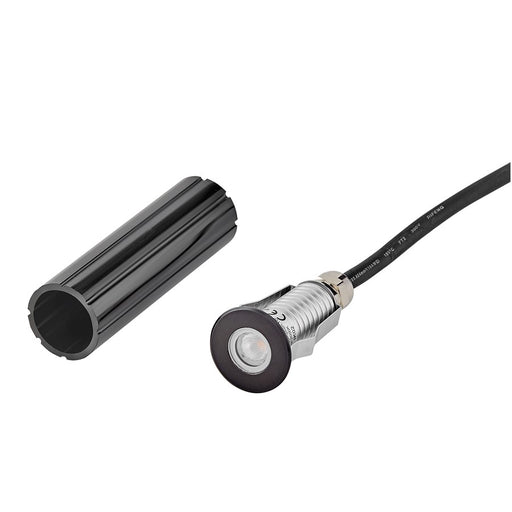 Hinkley Sparta Dot 3" Landscape Deck/Patio, Steel Black/Clear Optic - 15074SSB