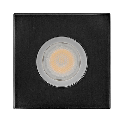 Hinkley Sparta Dot 3" LED Square Button Light, Steel Black/Clear Optic