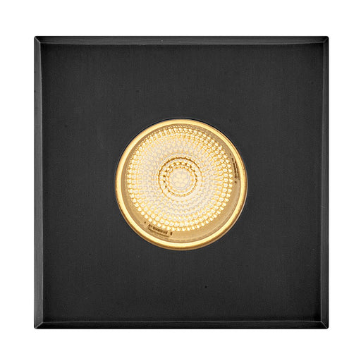 Hinkley Sparta Dot 3.5" LED Square Button Light, Steel Blk/Clr Optic - 15085SSB
