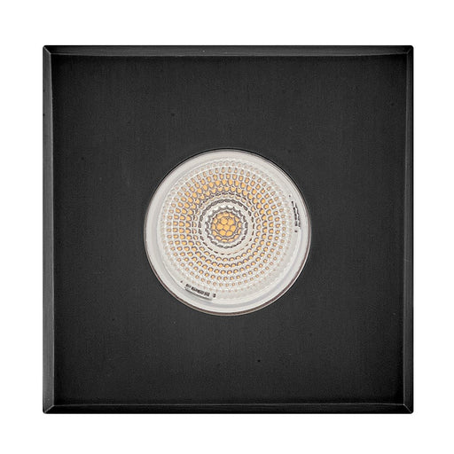 Hinkley Sparta Dot 3.5" LED Square Button Light, Steel Black/Clear Optic