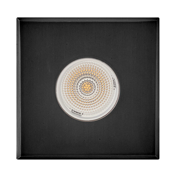 Hinkley Sparta Dot 3.5" LED Square Button Light, Steel Black/Clear Optic