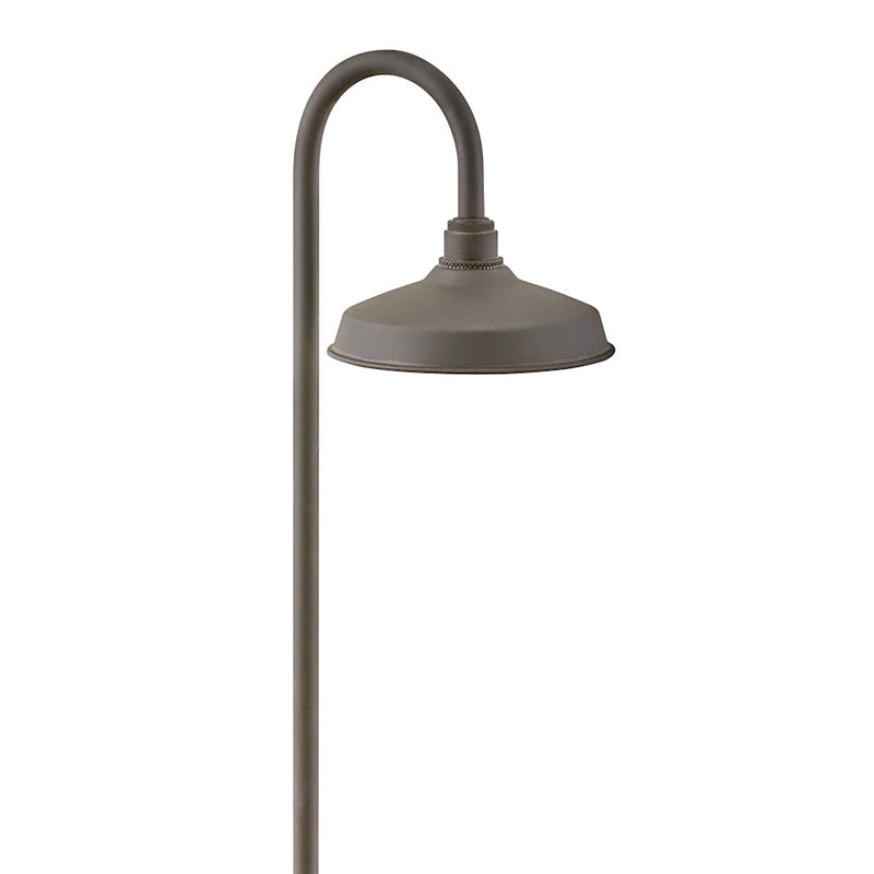 Hinkley Foundry 22in LED Path Light | Traditional Industrial Textured Black Composite | Walkway & Garden Landscape Lighting | 150 | Model 15102TK-LL
