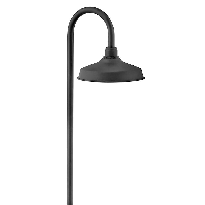 Hinkley Foundry 22in LED Path Light | Traditional Industrial Textured Black Composite | Walkway & Garden Landscape Lighting | 150 | Model 15102TK-LL