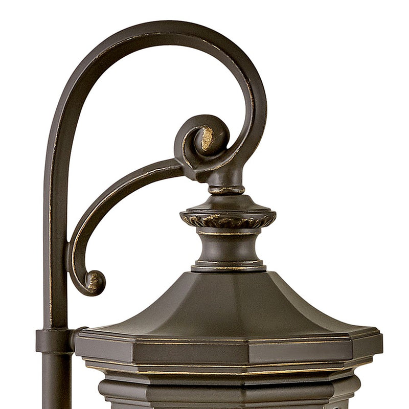 Hinkley Raley 16in 1-Light Path Light | Traditional Cast Aluminum Museum Black and Clear Water Glass | Walkway & Garden Landscape | 16 x | Model 1513MB-LL