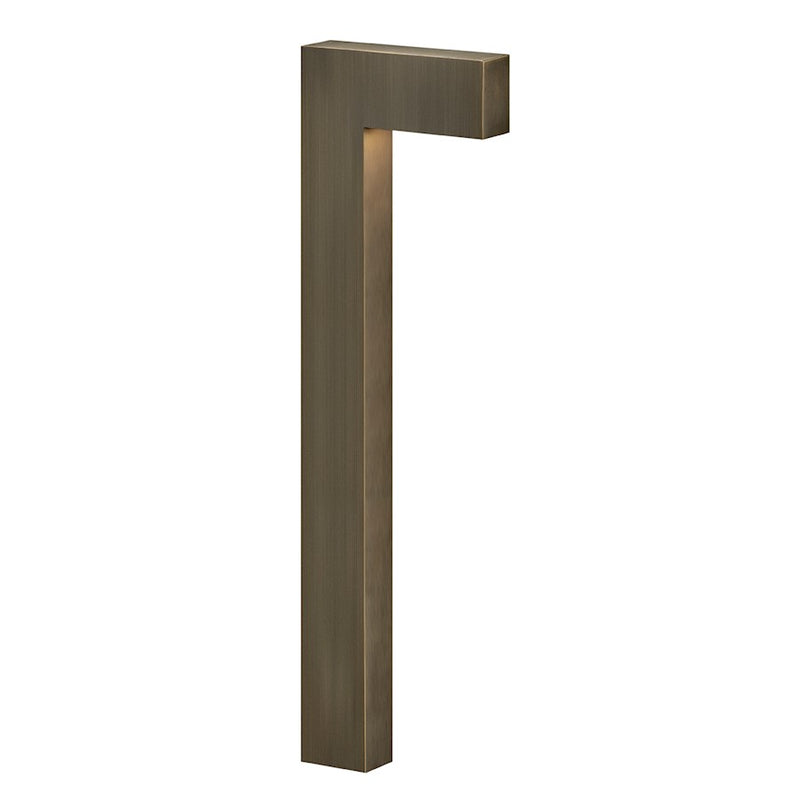 Hinkley Atlantis 22in 1-Light LED Path Light | Modern Matte Bronze Solid Brass and Clear Glass | Landscape Pathway & Garden Walkway | 2 | Model 1518MZ-LL