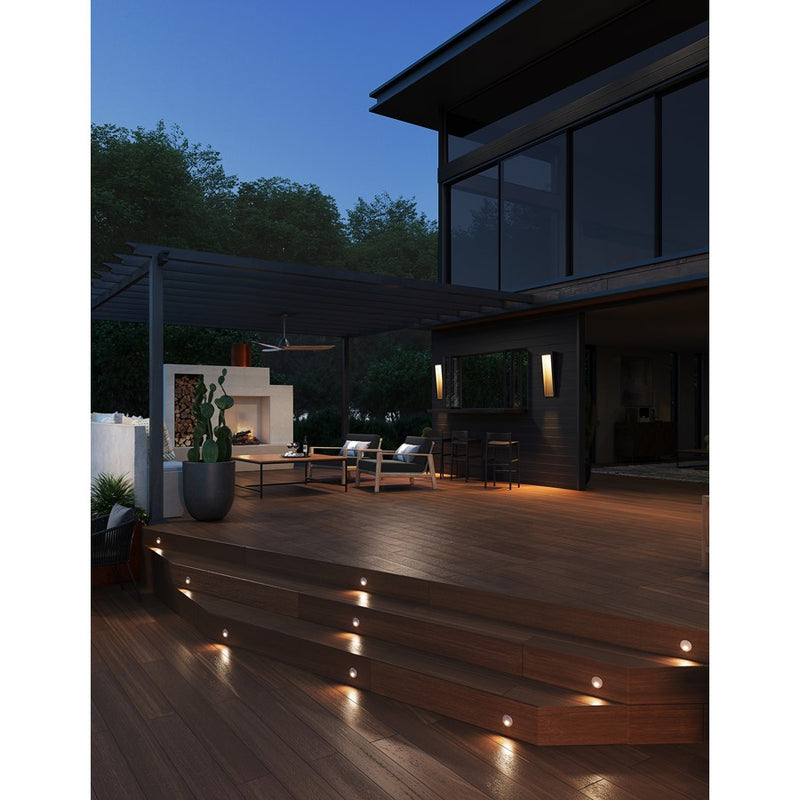 Hinkley Tilt Round 4W LED Landscape Wall Light | Modern Stainless Steel and Clear Glass | Outdoor Patio & Entryway Accent | 2.5 x 2.25 x | Model 15252SS