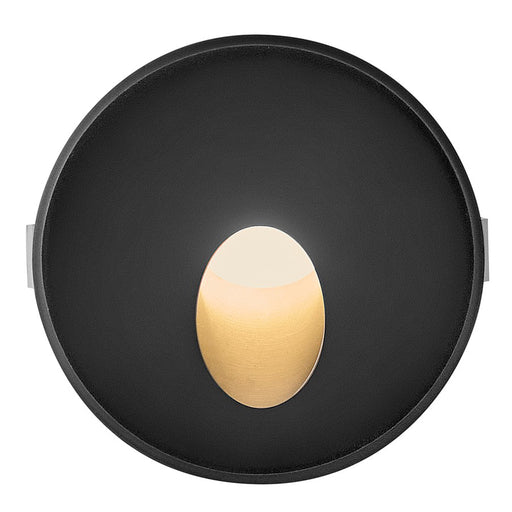 Hinkley Sparta Tilt LED Round Step/Wall Light, Steel Black/Clear - 15252SSB