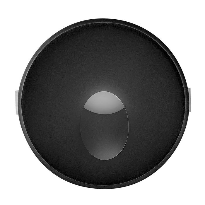 Hinkley Sparta Tilt LED Round Step/Wall Light, Steel Black/Clear