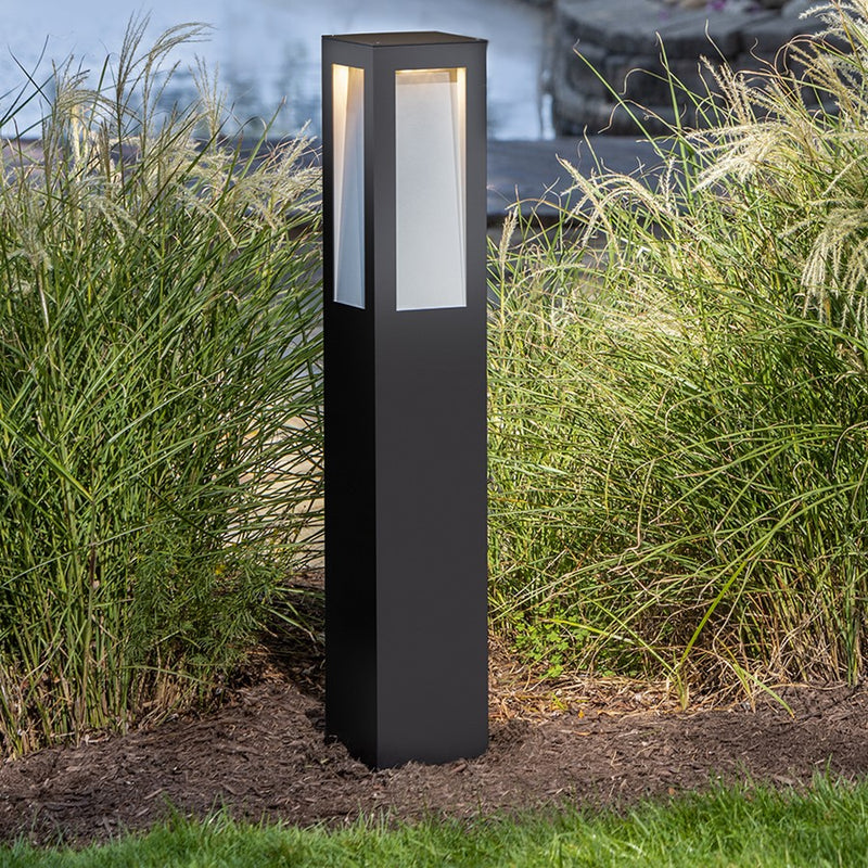 Hinkley Taper 36in LED Bollard | Modern Titanium Aluminum | Outdoor Path & Walkway Light | 2800 Lumens 3000K | Model 15288TT