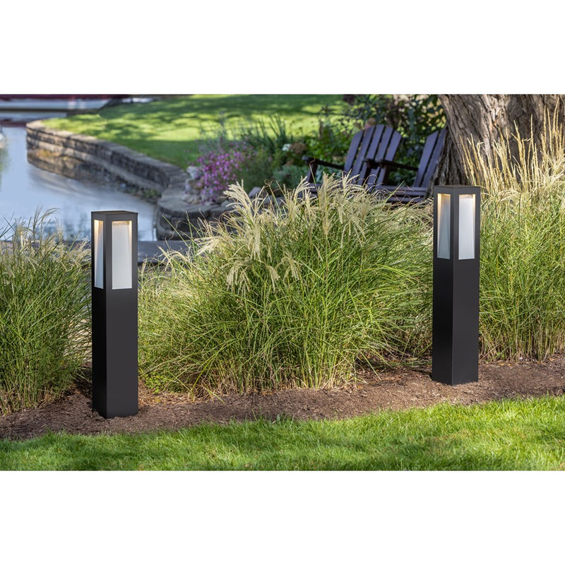 Hinkley Taper 36in LED Bollard | Modern Titanium Aluminum | Outdoor Path & Walkway Light | 2800 Lumens 3000K | Model 15288TT