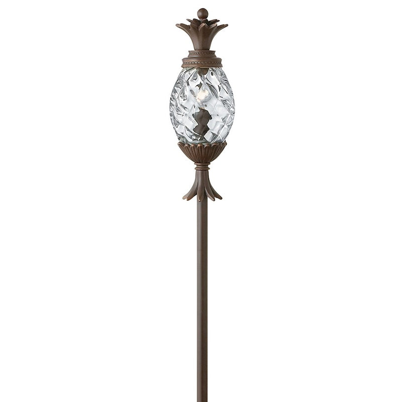 Hinkley Plantation 14in 1-Light Path Light | Traditional Copper Bronze Cast Aluminum and Clear Optic Glass | Walkway & Garden Landscape | Model 1529CB-LL