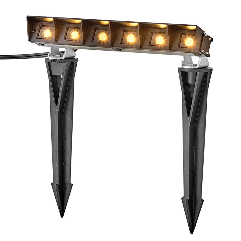 Hinkley Vestra 10in 1-Light LED Wall Wash | Antique Brushed Aluminum and Clear Glass | Outdoor Accent & Landscape Lighting | 10 x 10 x 2 in | Model 15301AL