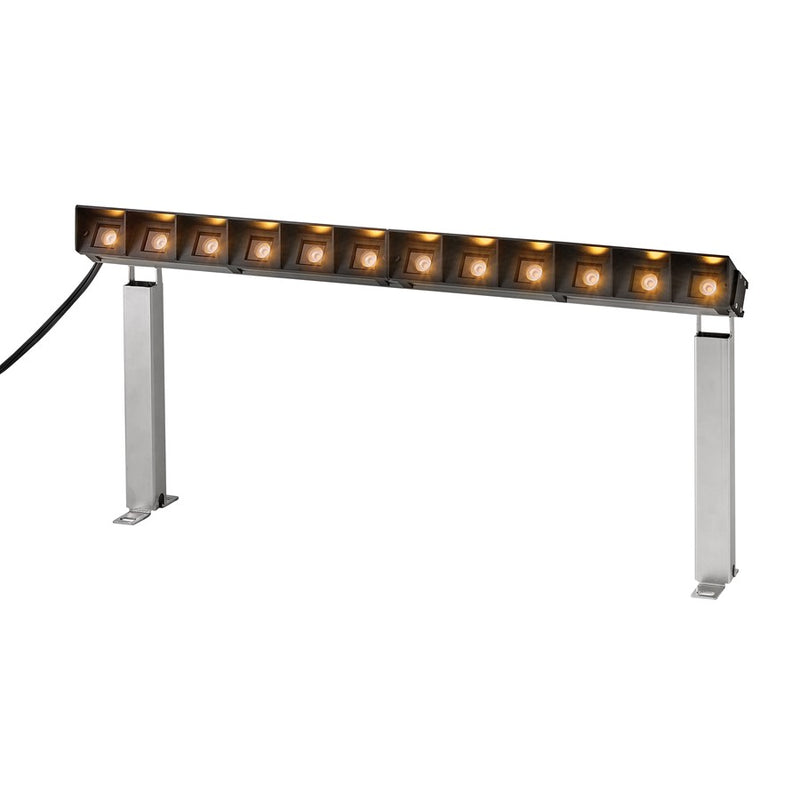 Hinkley Vestra 20in 12W LED Spot Light | Antique Brushed Aluminum and Clear Tempered Glass | Outdoor Wall Wash & Landscape Accent | 20 x | Model 15305AL