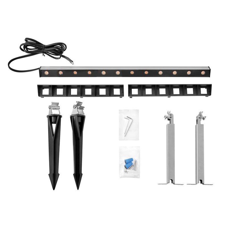 Hinkley Vestra 20in 12W LED Spot Light | Antique Brushed Aluminum and Clear Tempered Glass | Outdoor Wall Wash & Landscape Accent | 20 x | Model 15305AL