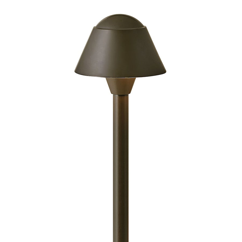 Hinkley Rex 12in 1-Light Path Light | Textured Black Aluminum and Clear Glass | Landscape & Garden Accent | 5 x 5 x 12.5 in | Model 1531TK