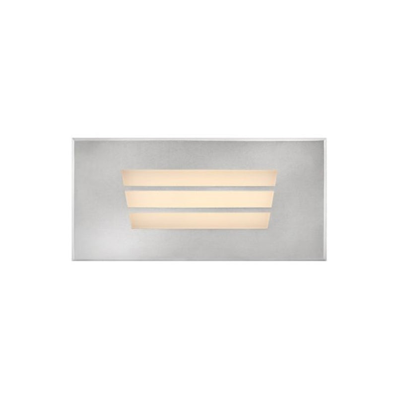 Hinkley Dash Louvered 10in Large LED Brick Light | Modern Stainless Steel and Frosted Glass | Outdoor Entryway & Patio Wall Light | 115 | Model 15335SS
