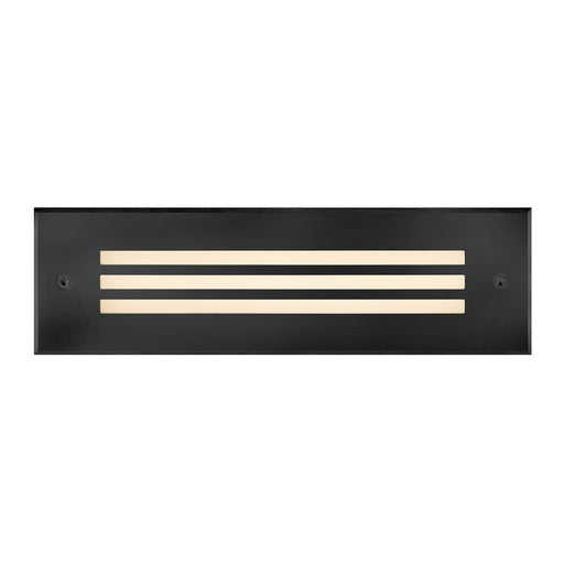 Hinkley Sparta Dash Louvered Brick Light, Steel Black/Frosted Lens - 15335SSB