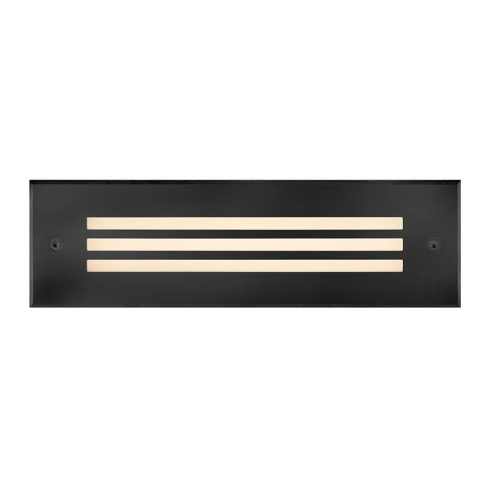Hinkley Sparta Dash Louvered Brick Light, Steel Black/Frosted Lens - 15335SSB