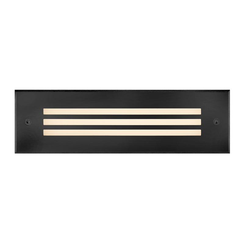 Hinkley Sparta Dash 10in 1-Light Landscape Light | Modern Stainless Steel Black and Frosted Lens | Outdoor Wall Sconce & Entryway | 3.25 | Model 15335SSB