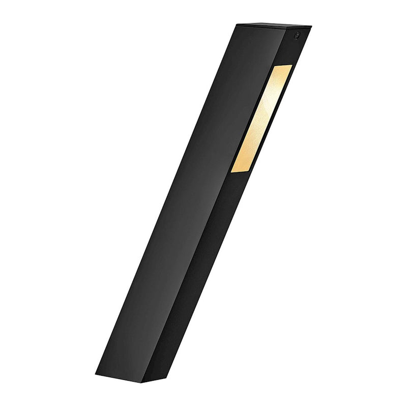 Hinkley Piza 15in 1-Light LED Path Light | Modern Satin Black Aluminum and Etched Glass | Landscape Pathway & Garden Accent | 2 x 10 x | Model 1548SK-LL