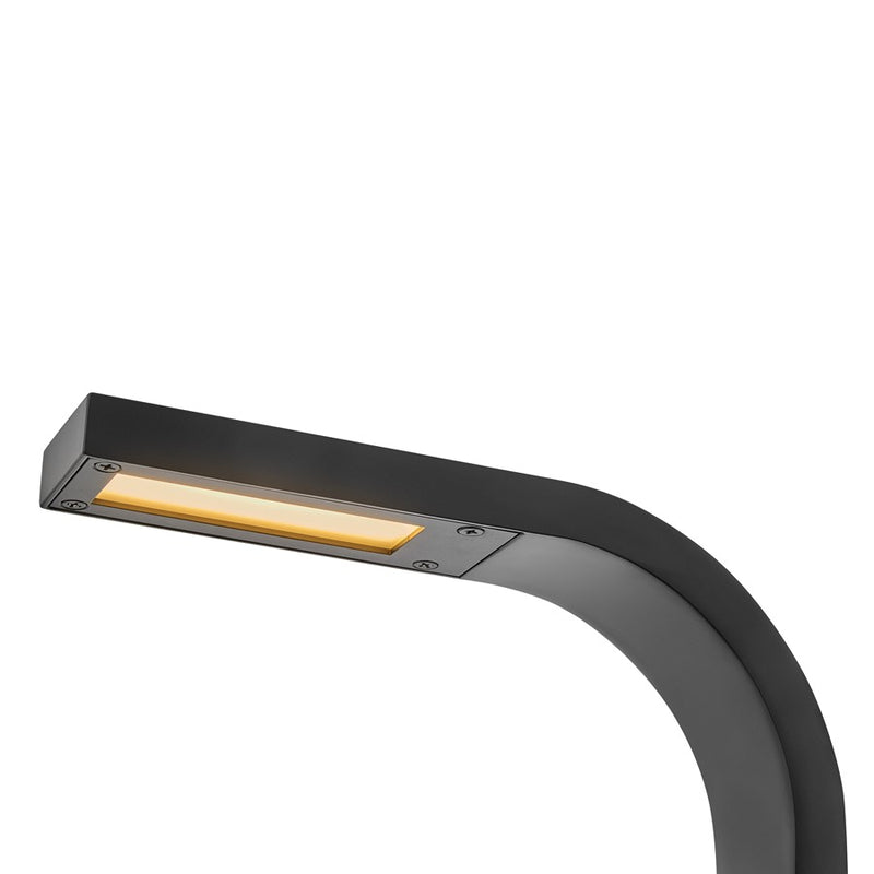 Hinkley Rift 12V LED Path Light | Modern Black Aluminum and White Polycarbonate | Outdoor Walkway & Landscape Lighting | 2.2W 170lm 2700K | Model 15546BK