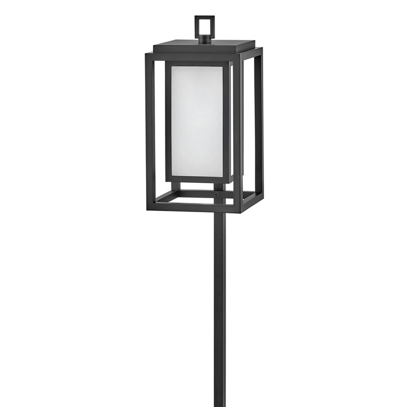 Hinkley Republic 6in 1-Light LED Path Light | Transitional Oil Rubbed Bronze Composite and Etched Glass | Outdoor Pathway & Garden | Model 15558OZ-LL