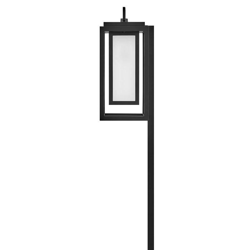 Hinkley Republic 6in 1-Light LED Path Light | Transitional Oil Rubbed Bronze Composite and Etched Glass | Outdoor Pathway & Garden | Model 15558OZ-LL