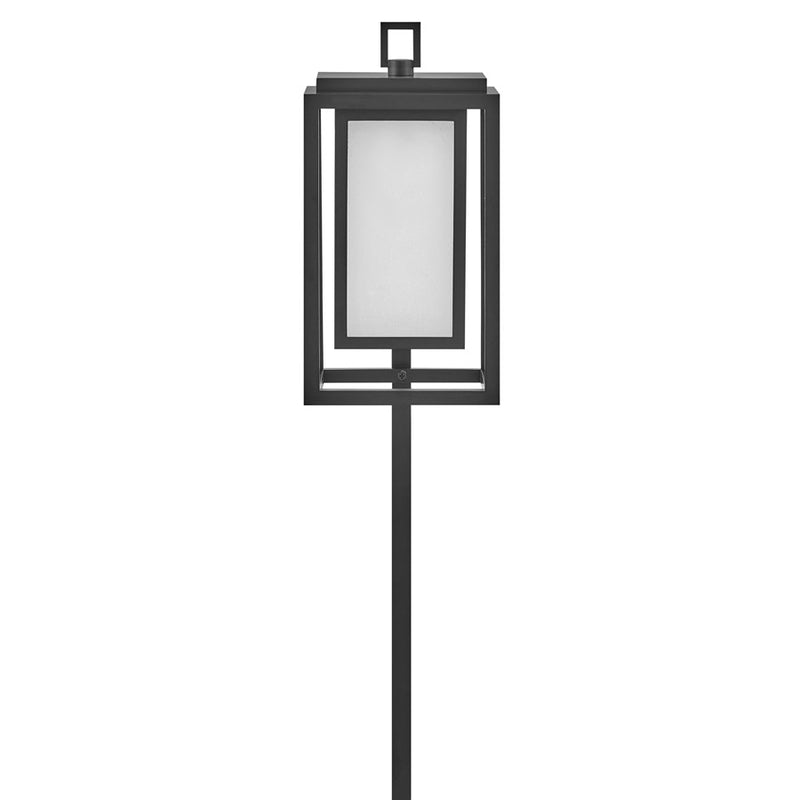 Hinkley Republic 6in 1-Light LED Path Light | Transitional Oil Rubbed Bronze Composite and Etched Glass | Outdoor Pathway & Garden | Model 15558OZ-LL