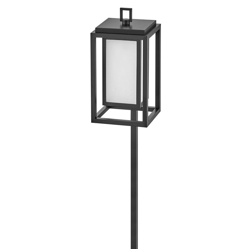Hinkley Republic 6in 1-Light LED Path Light | Transitional Oil Rubbed Bronze Composite and Etched Glass | Outdoor Pathway & Garden | Model 15558OZ-LL
