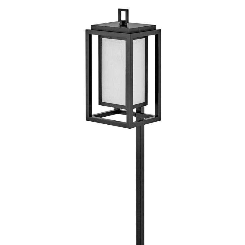 Hinkley Republic 6in 1-Light LED Path Light | Transitional Oil Rubbed Bronze Composite and Etched Glass | Outdoor Pathway & Garden | Model 15558OZ-LL