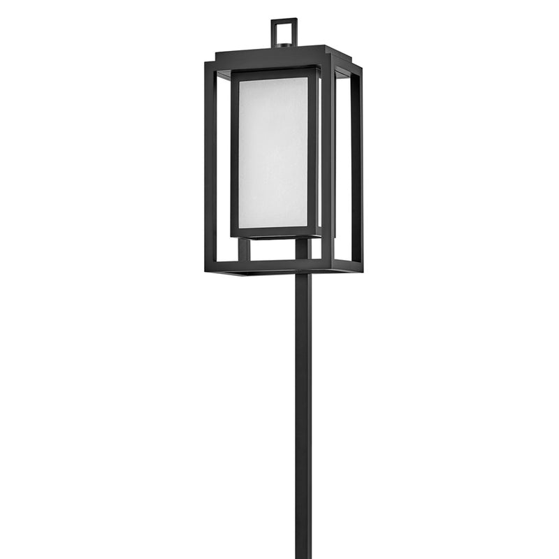 Hinkley Republic 6in 1-Light LED Path Light | Transitional Oil Rubbed Bronze Composite and Etched Glass | Outdoor Pathway & Garden | Model 15558OZ-LL