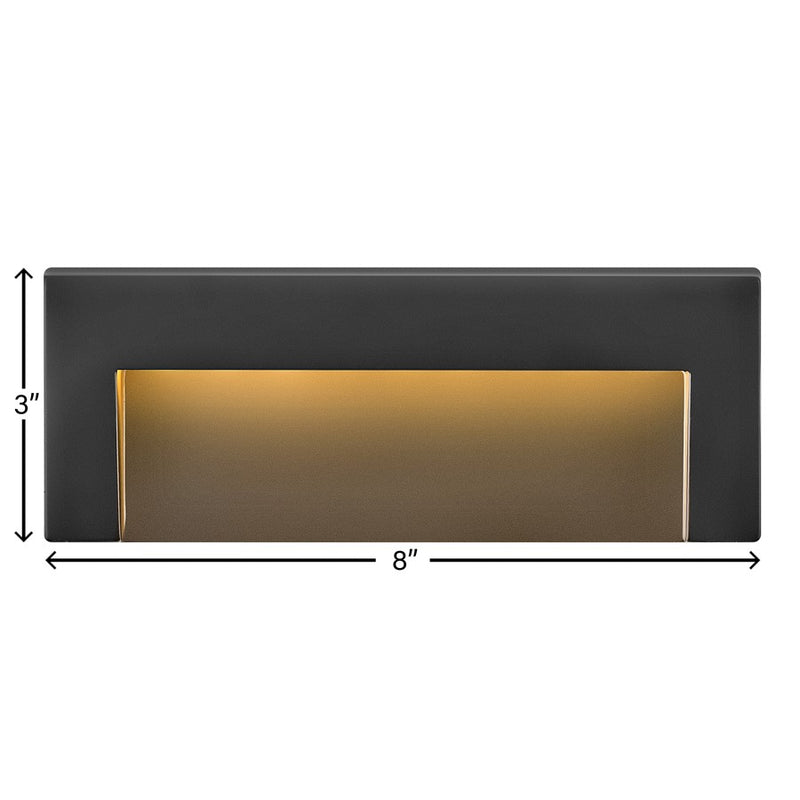 Hinkley Lighting Taper 1 Light Deck Sconce, 12V, Black/Etched