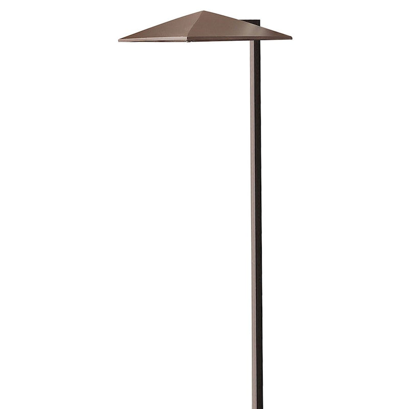 Hinkley Harbor 7in 1-Light Landscape Path Light | Transitional Satin Black Cast Aluminum and Etched Glass | Outdoor Pathway & Garden | Model 1561SK-LL