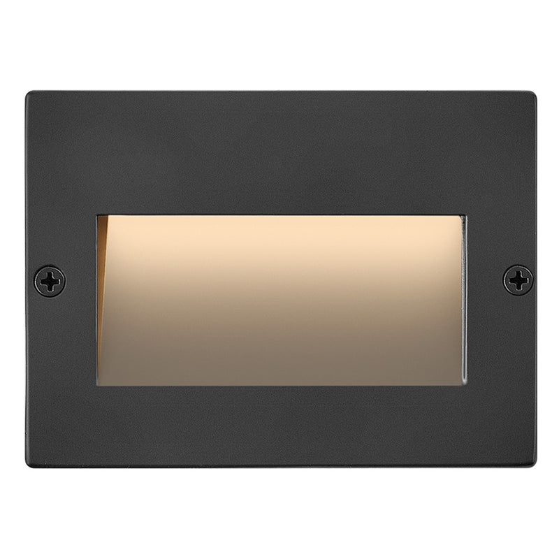Hinkley Taper 5in 1-Light Landscape Step Light | Modern Minimalist Matte Black Stainless Steel and Etched Lens | Outdoor Stair, Patio & | Model 1563MBS