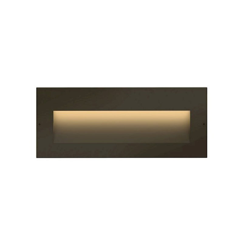 Hinkley Taper 8in 1-Light LED Landscape Step Light | Bronze Cast Aluminum with Etched Glass | Outdoor Stair & Patio | 1 x 8 x 3 in | Model 1565BZ