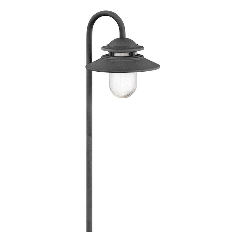 Hinkley Atwell 16in 1-Light Path Light | Traditional Industrial Aged Zinc Aluminum | Walkway & Garden Accent | 16 x 10 x 6 in | Model 1566DZ-LL