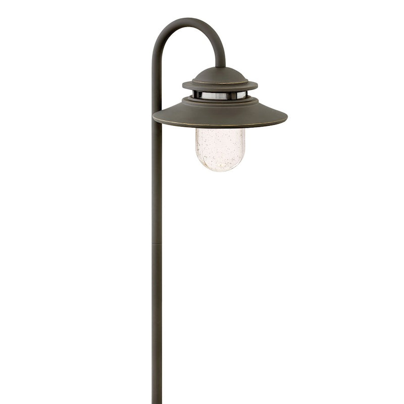 Hinkley Atwell 16in 1-Light Path Light | Traditional Industrial Aged Zinc Aluminum | Walkway & Garden Accent | 16 x 10 x 6 in | Model 1566DZ-LL