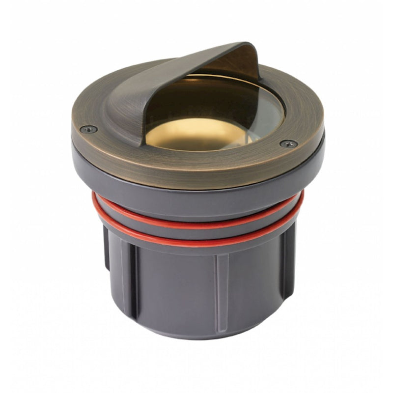 Hinkley Shielded 1-Light Well Light | Matte Bronze Cast Brass and Clear Lens | Landscape & Pathway Accent | 4.5 x 5.5 in, 5W LED | Model 15708MZ-5W27K